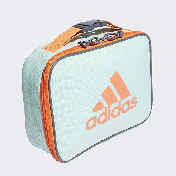SOLD Adidas Foundation Insulated Lunch Bag Mint / Coral - Picture 2 of 7